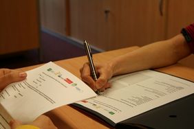 Bewerbung Ansicht auf Formular ausfüllen