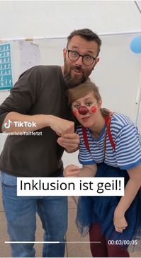 Screenshot eines Tiktok Videos: Inklusion ist geil Screenshot eines Tiktok Videos: Inklusion ist geil